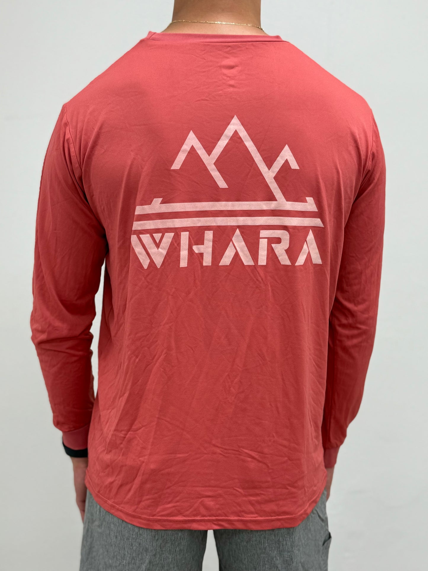 WHARA Logo Crewneck Rashguard | CORAL