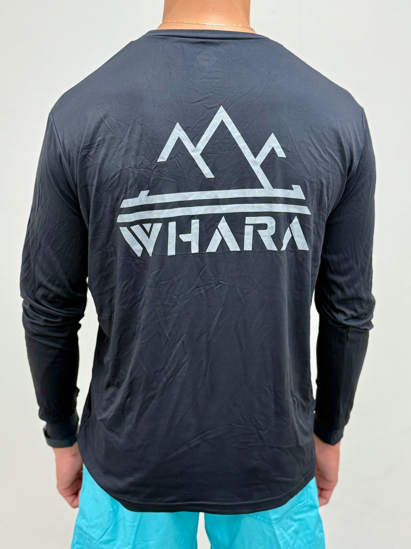 WHARA Logo Crewneck Rashguard | BLACK