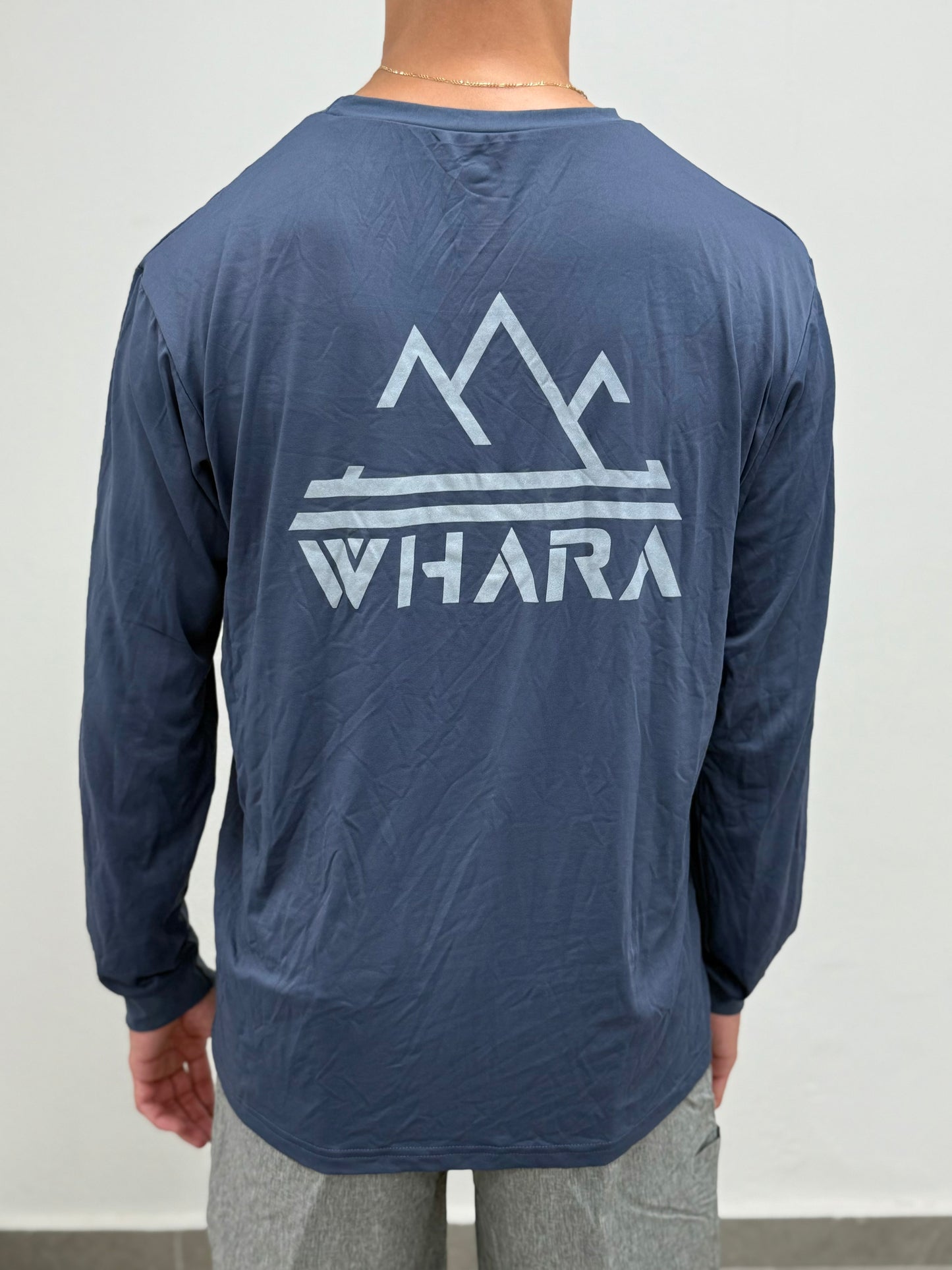 WHARA Logo Crewneck Rashguard | NAVY