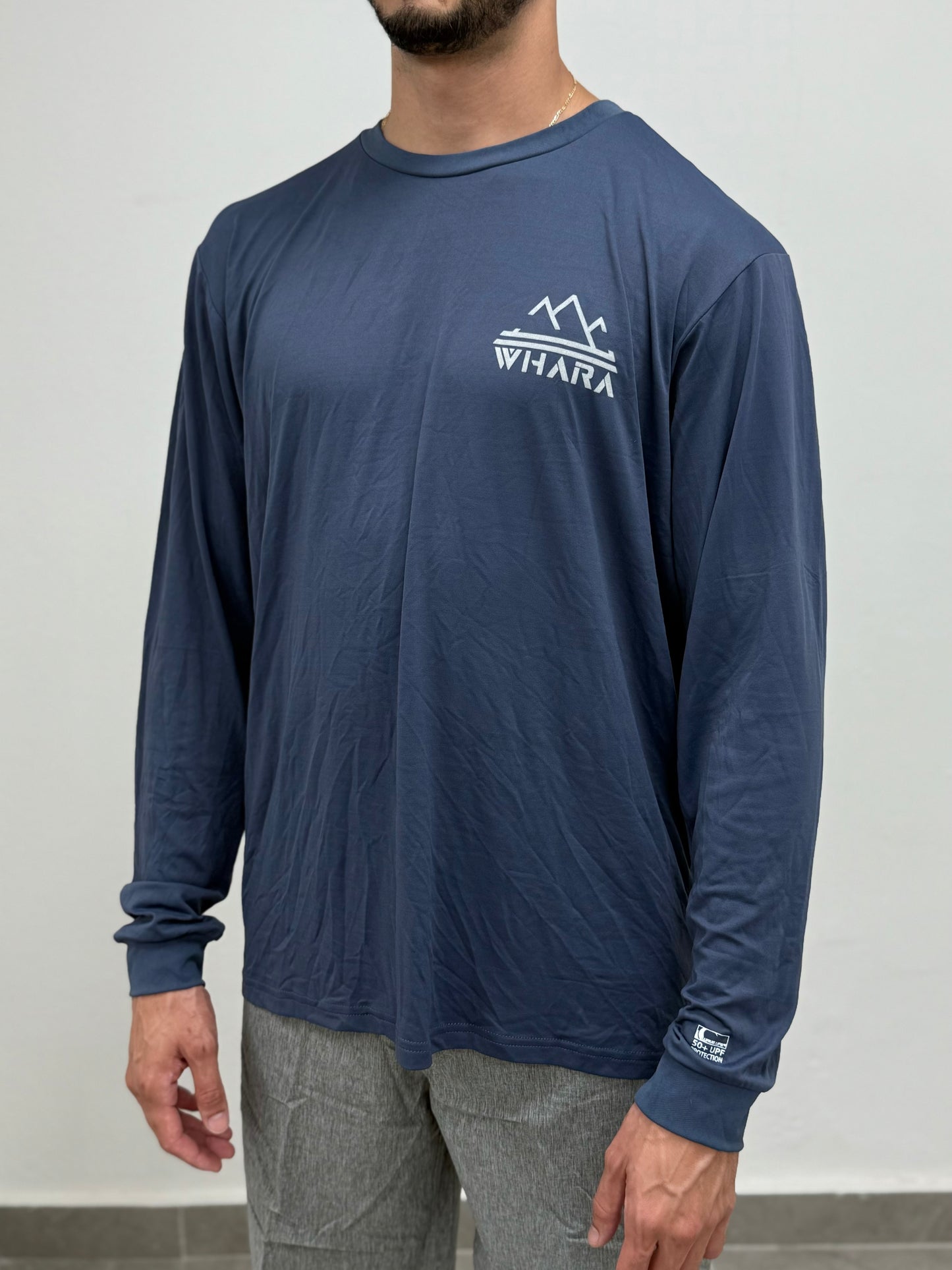 WHARA Logo Crewneck Rashguard | NAVY