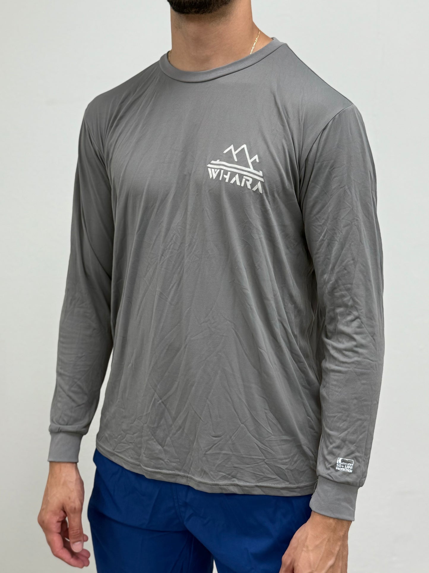 WHARA Logo Crewneck Rashguard | CHARCOAL