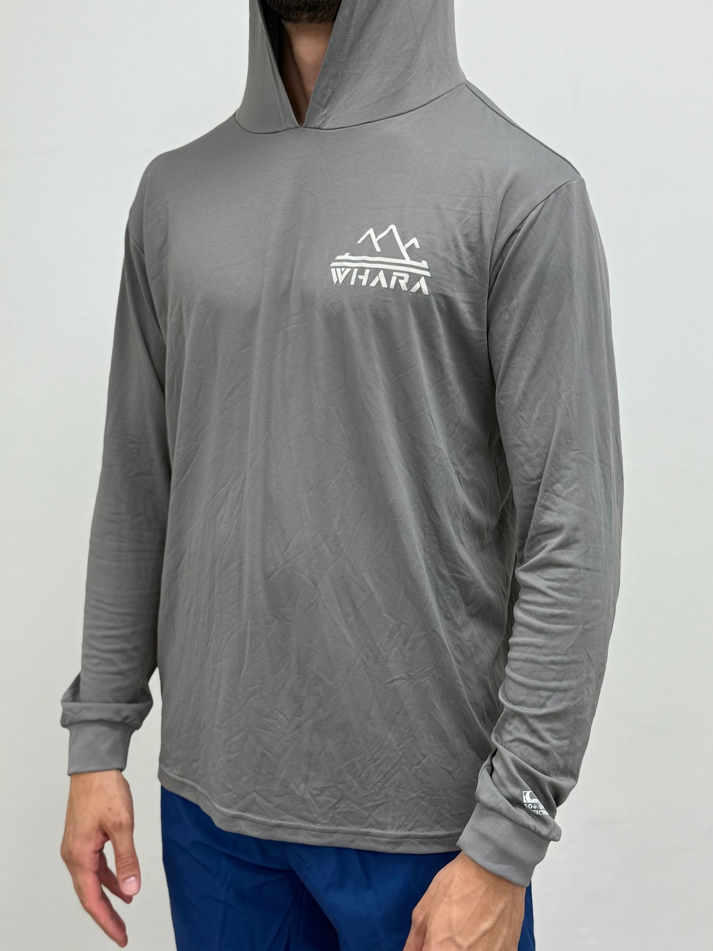 WHARA Logo Hooded Rashguard | CHARCOAL