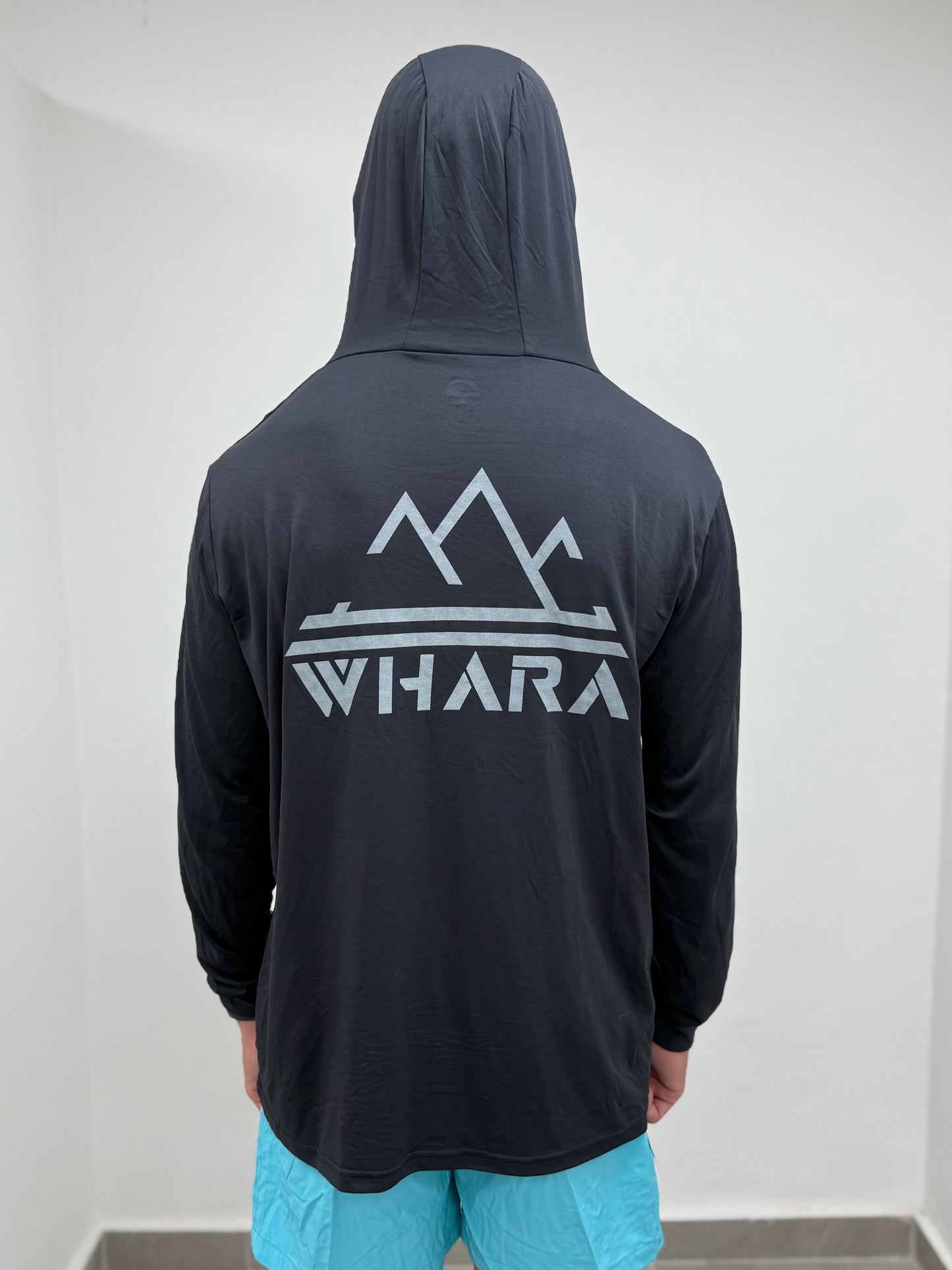 WHARA Logo Hooded Rashguard | BLACK