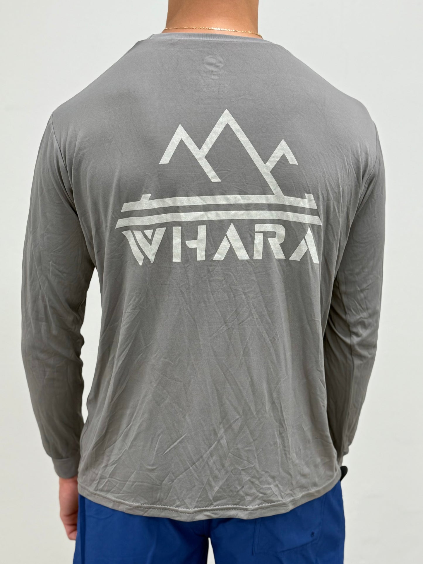 WHARA Logo Crewneck Rashguard | CHARCOAL